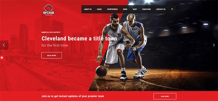 Basketball WordPress theme