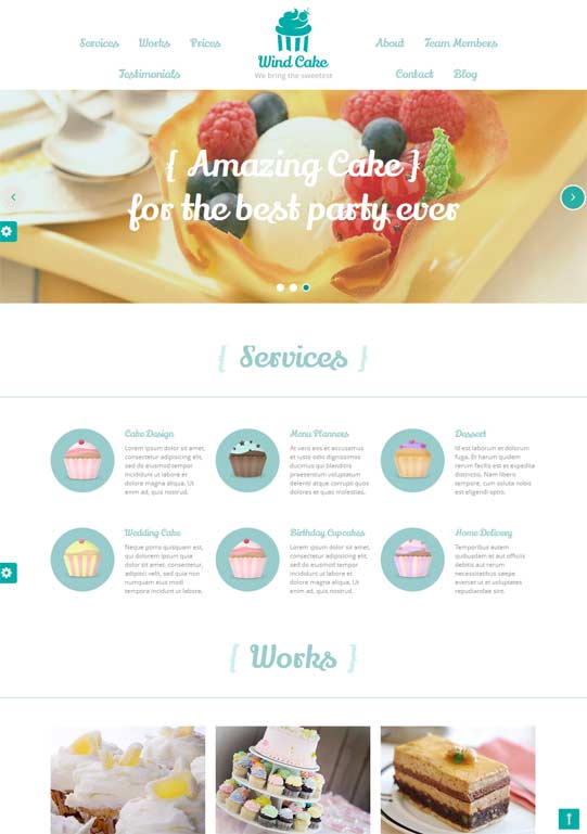 Cake WordPress theme