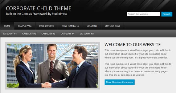 Corporate child theme