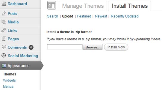 Install themes