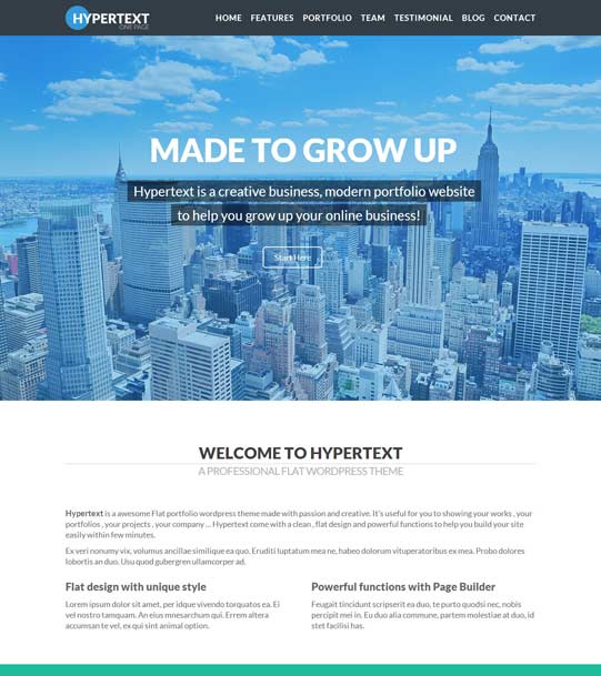 One-page WP theme