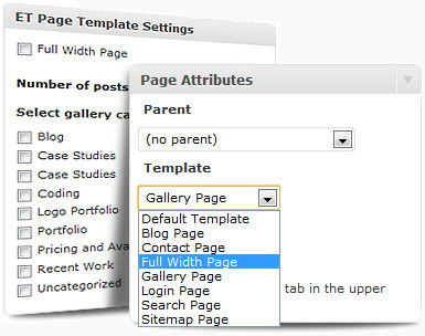 Page template features