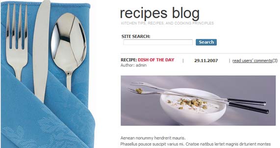 Recipes blog