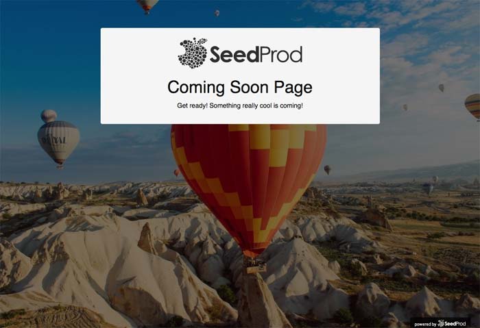 SeedProd coming soon page