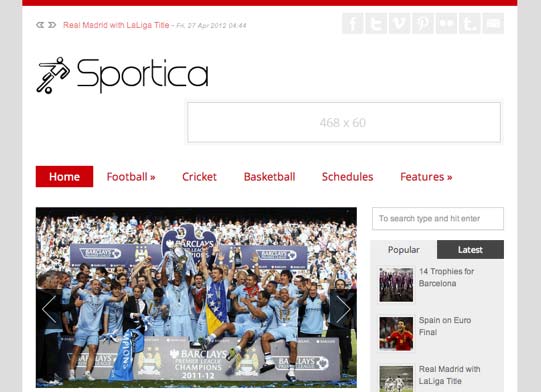 Sports WordPress theme