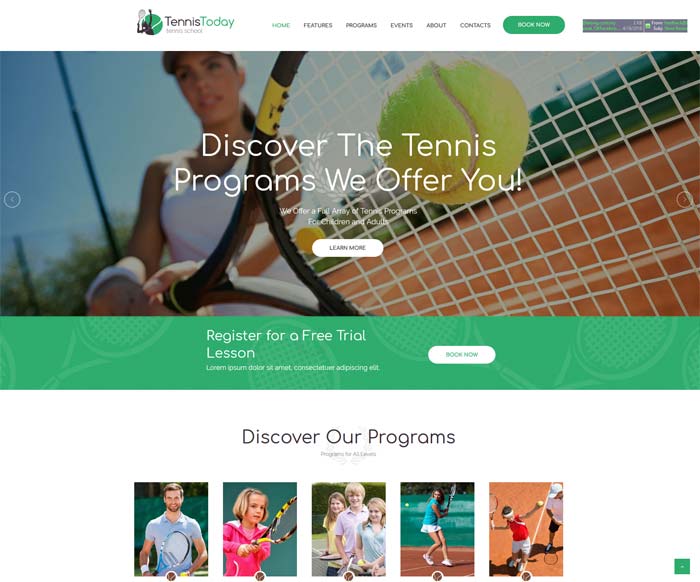 Tennis WordPress theme