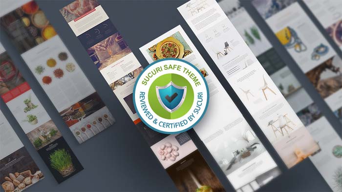 Great theme security - reviewed and certified by Sucuri.net