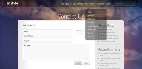 WordPress contact form