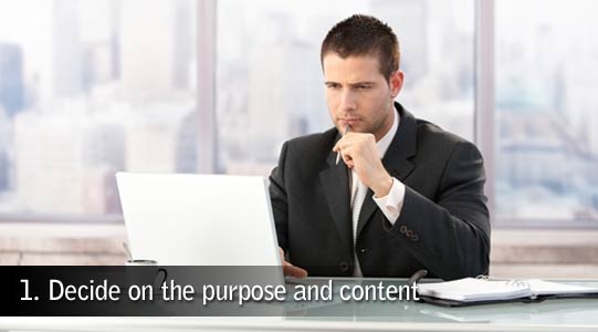 Decide website purpose